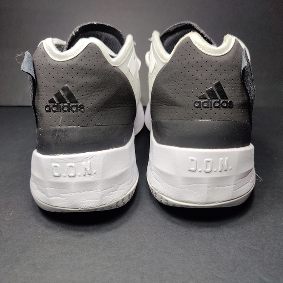 Adidas D.O.N. Issue 4 Basketball Black White Sneaker Mens Shoes Size 13 - Picture 8 of 11